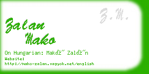zalan mako business card